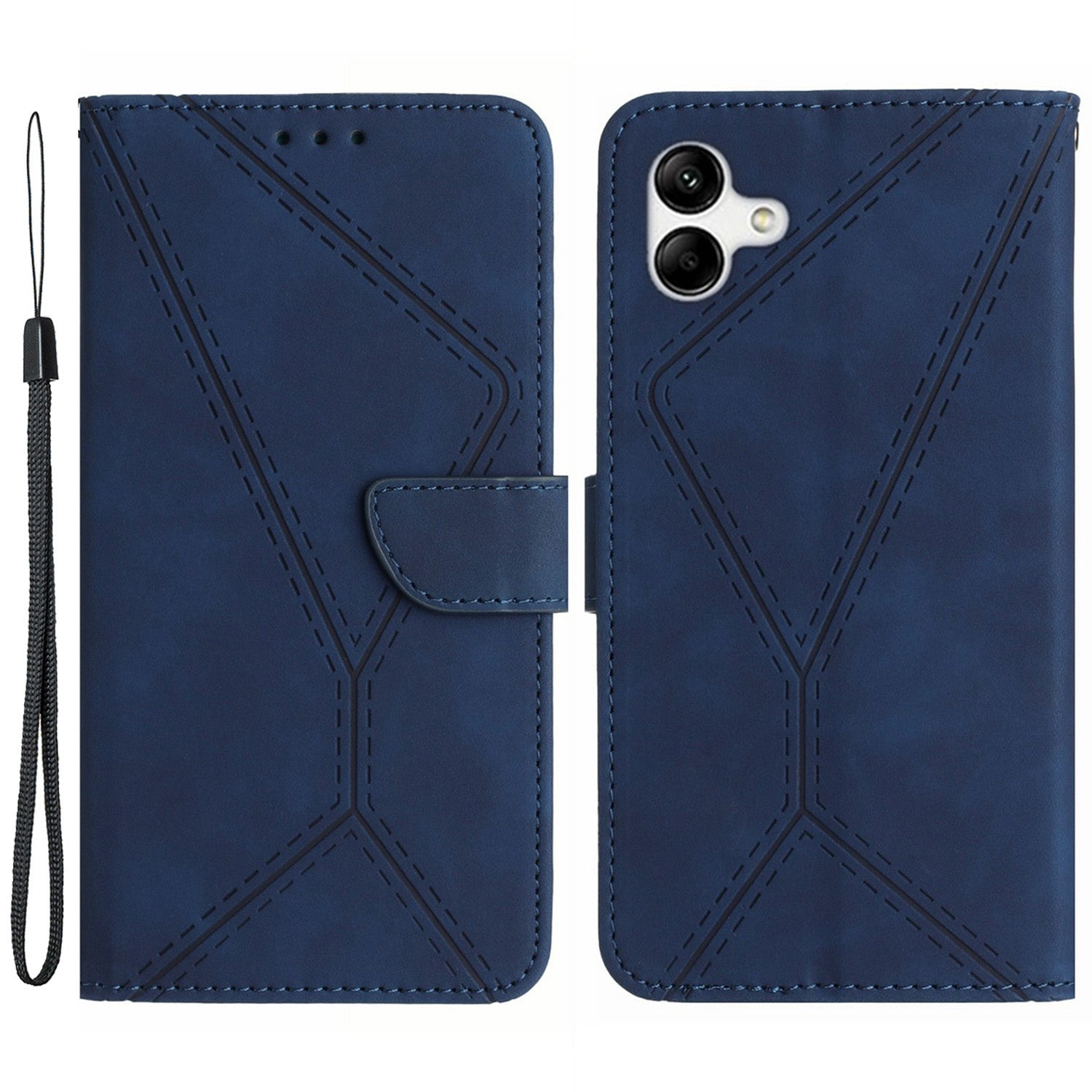 HT05 For Samsung Galaxy A05 4G Case PU Leather Imprinted Line Phone Stand Cover HT05 For Samsung Galaxy A05 4G Case PU Leather Imprinted Line Phone Stand Cover
